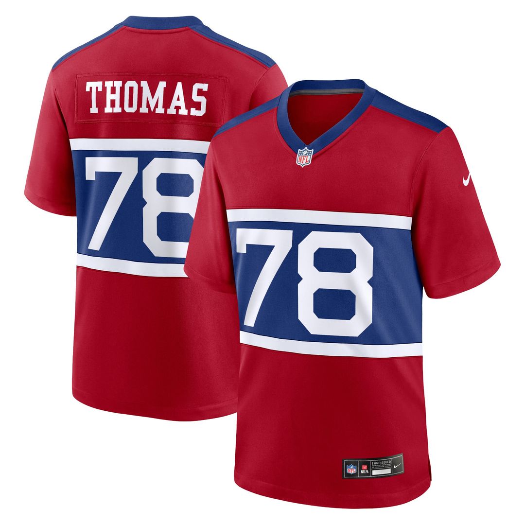 Andrew Thomas New York Giants Century Red Alternate Player Game Jersey