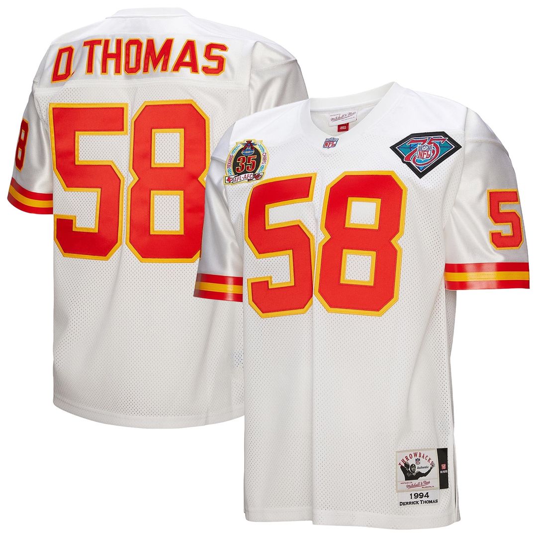 Derrick Thomas Kansas City Chiefs 1994 White Authentic Throwback Retired Player Jersey