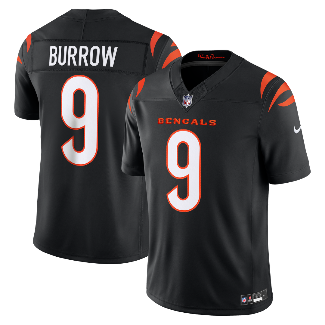 Joe Burrow Cincinnati Bengals Orange Alternate Vapor F.U.S.E. Stitched Limited Jersey