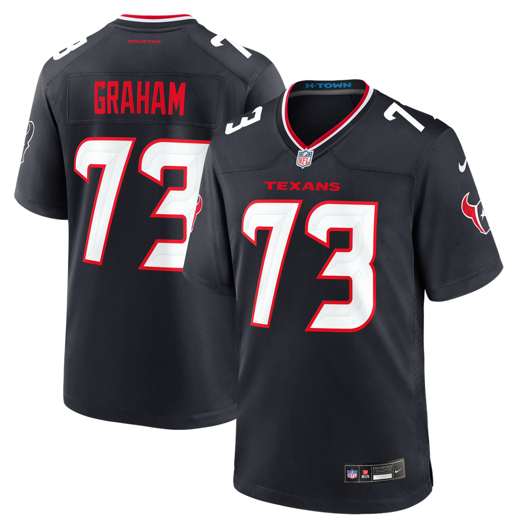 Derrick Graham Houston Texans Navy Team Game Jersey