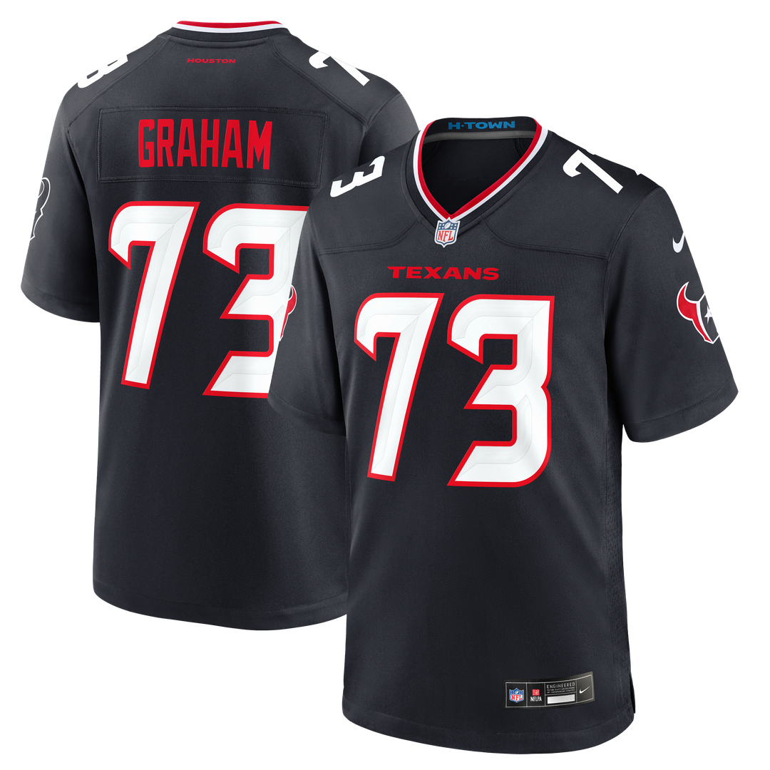 Derrick Graham Houston Texans Navy Team Game Jersey