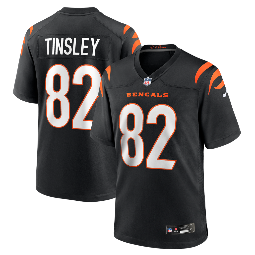 Mitchell Tinsley Cincinnati Bengals Black Team Game Jersey