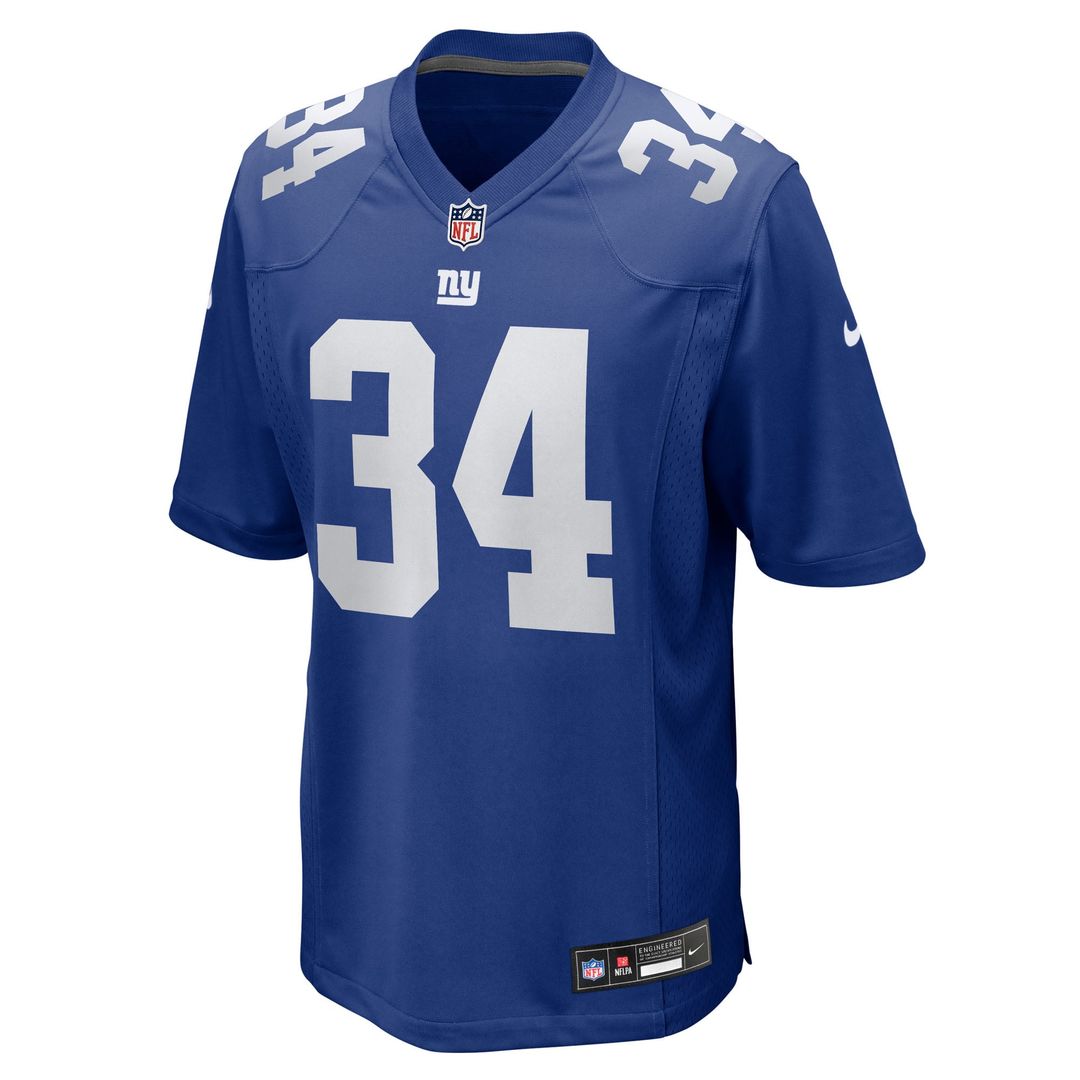 Beau Brade New York Giants Royal Team Game Jersey