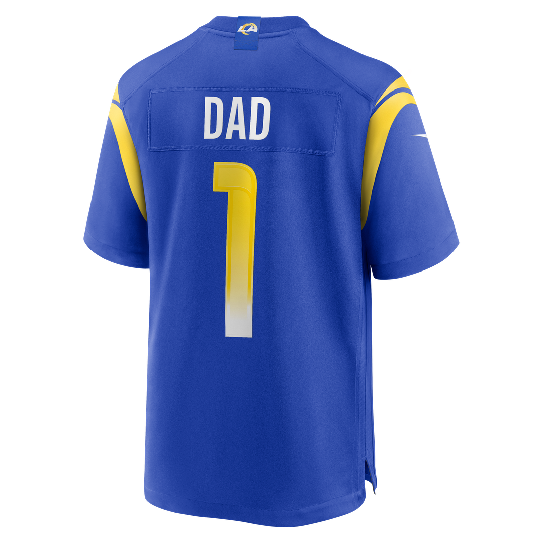Los Angeles Rams Number 1 Dad Royal Game Jersey