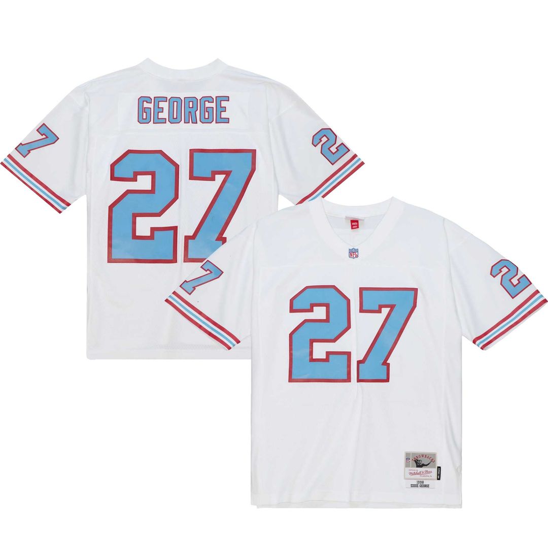 Eddie George Tennessee Oilers White Legacy Replica Jersey