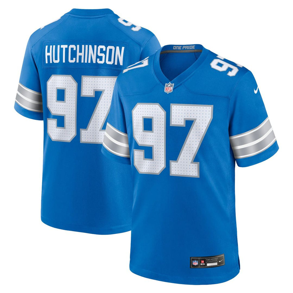 Aidan Hutchinson Detroit Lions Blue Game Jersey