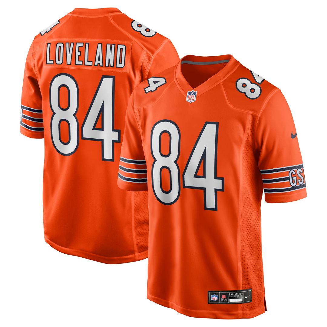 Colston Loveland Chicago Bears Orange Alternate Game Player Jersey