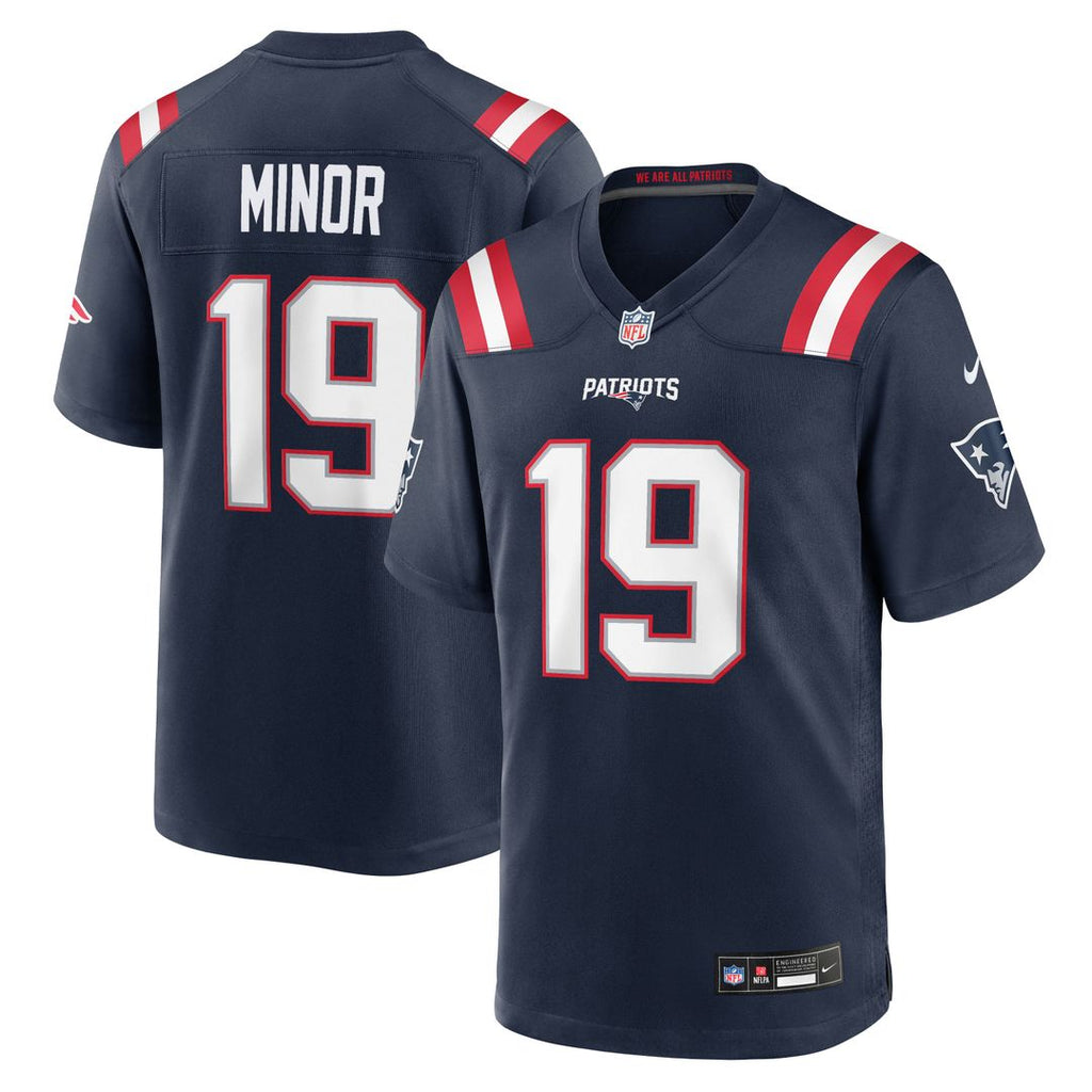 Kobee Minor New England Patriots Navy Team Game Jersey