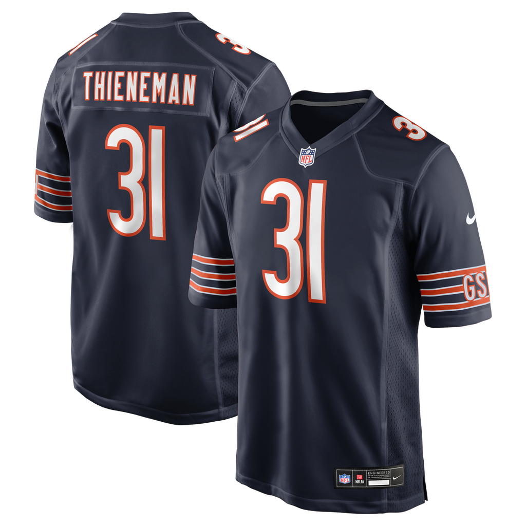 Dillon Thieneman Chicago Bears Navy Team Game Jersey
