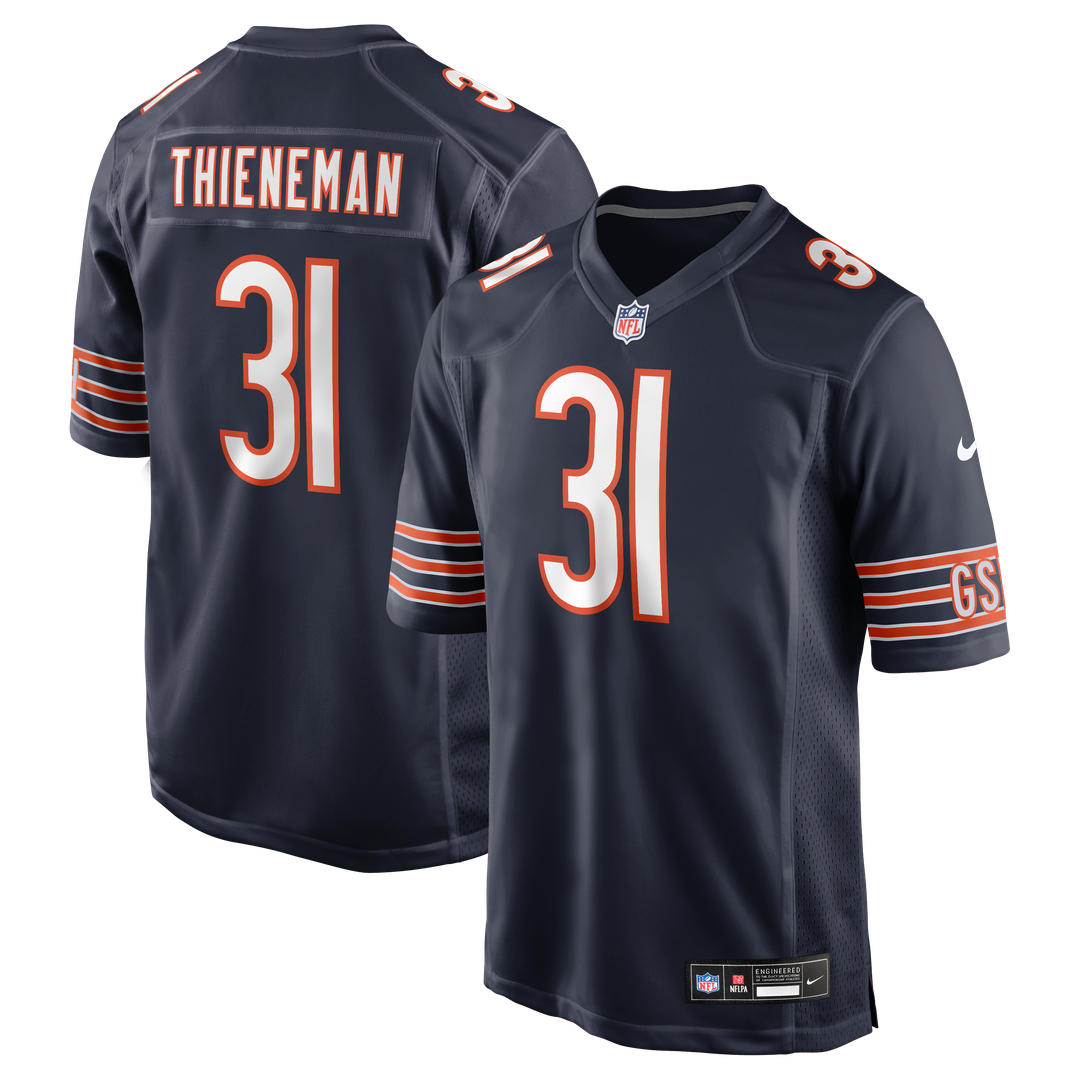 Dillon Thieneman Chicago Bears Navy Team Game Jersey