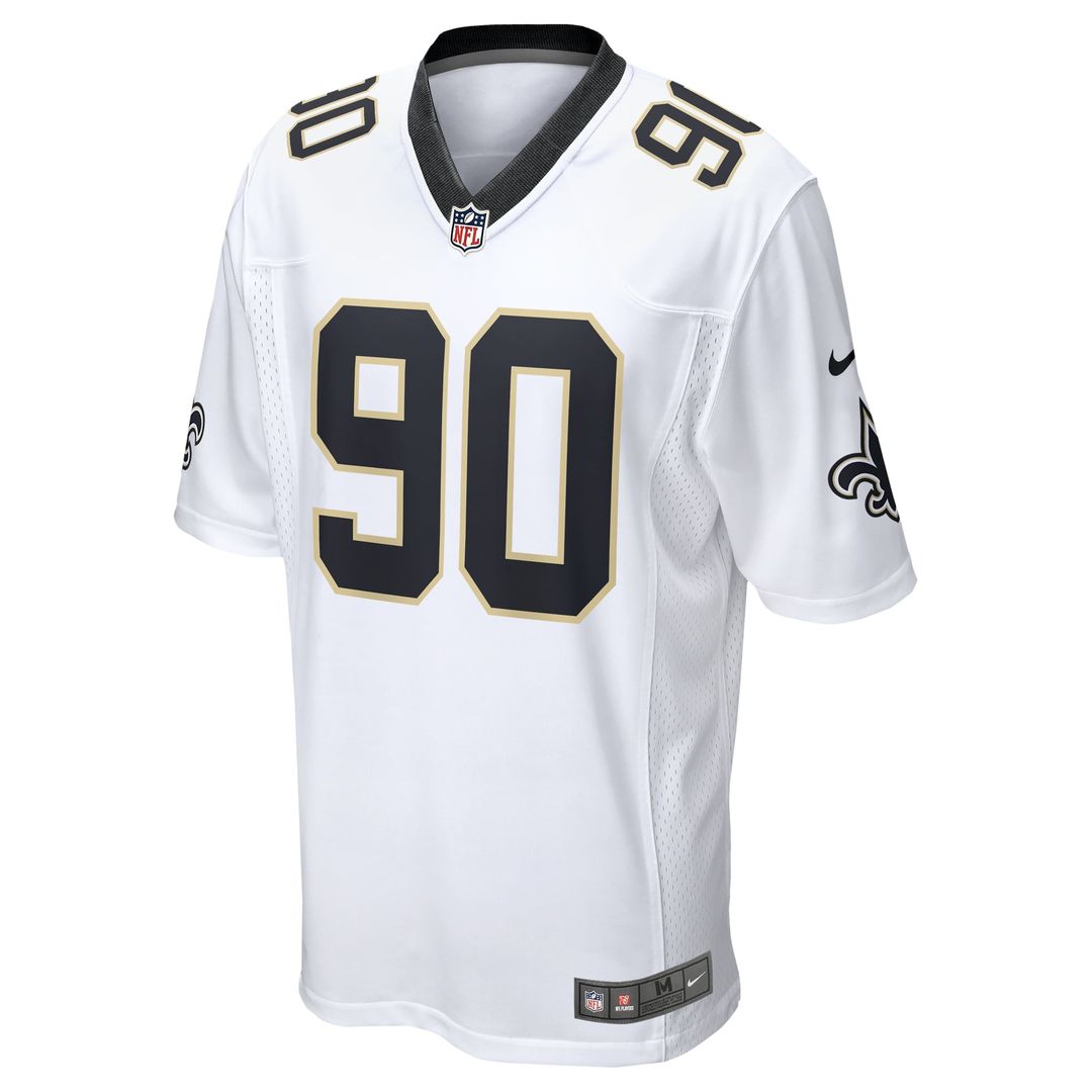 Bryan Bresee New Orleans Saints White Game Jersey