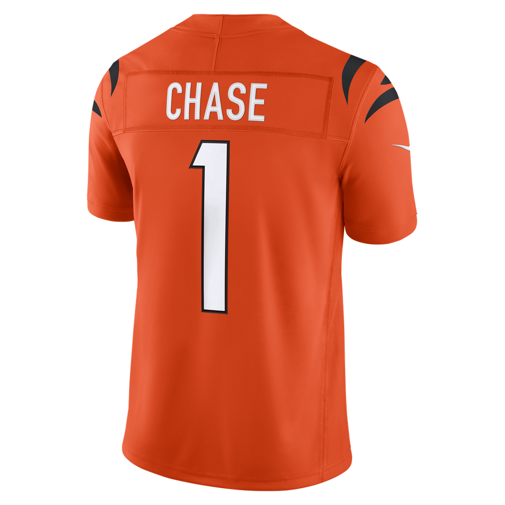 Ja'Marr Chase Cincinnati Bengals Orange Alternate Vapor F.U.S.E. Stitched Limited Jersey