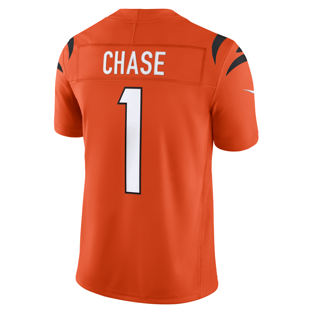 Ja'Marr Chase Cincinnati Bengals Orange Alternate Vapor F.U.S.E. Stitched Limited Jersey