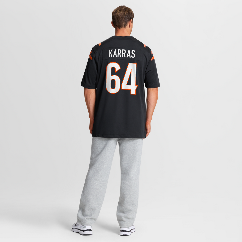 Ted Karras Cincinnati Bengals Black Game Player Jersey