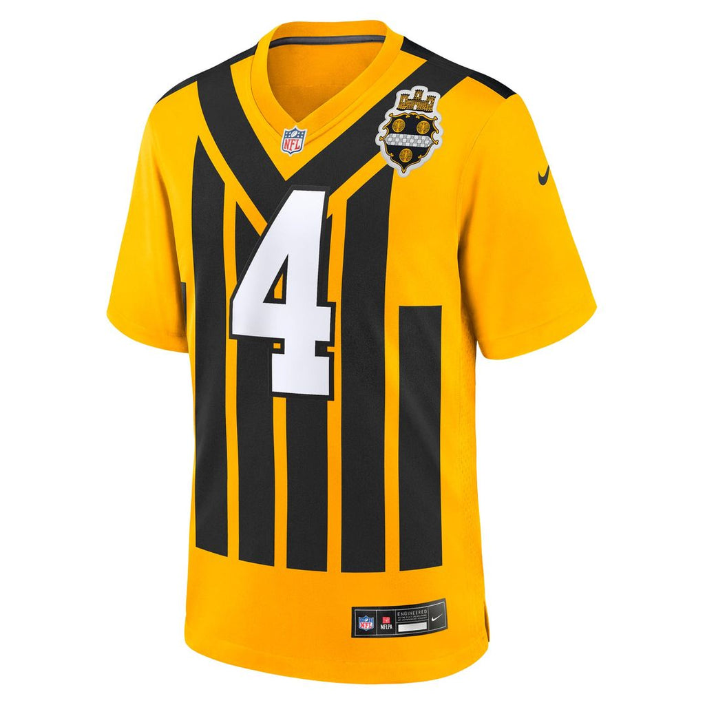 DK Metcalf Pittsburgh Steelers Gold Alternate 1933 Throwback Game Jersey