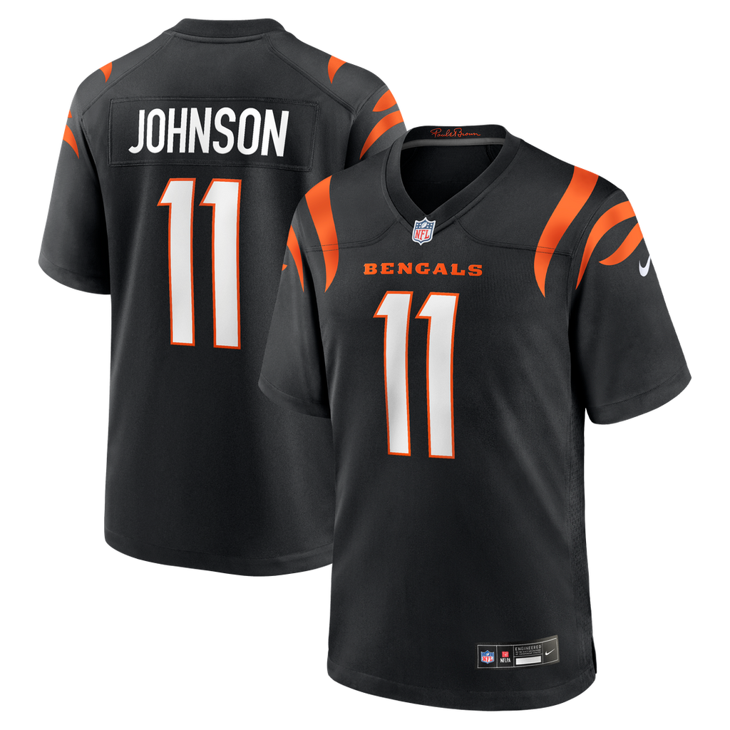 Josh Johnson Cincinnati Bengals Black Team Game Jersey