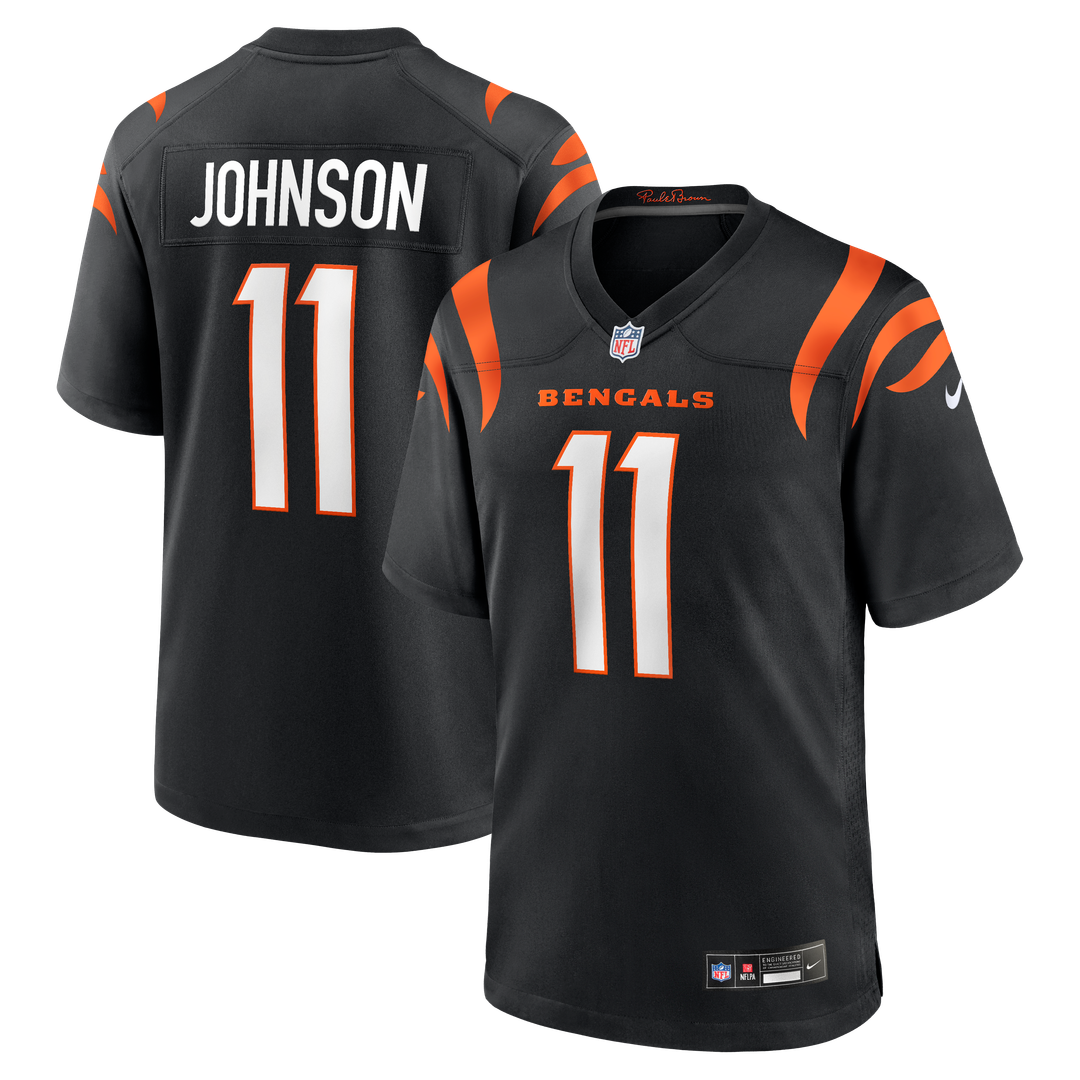 Josh Johnson Cincinnati Bengals Black Team Game Jersey