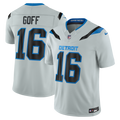 Jared Goff Detroit Lions Silver 2026 Rivalries Collection Stitched Limited Jersey