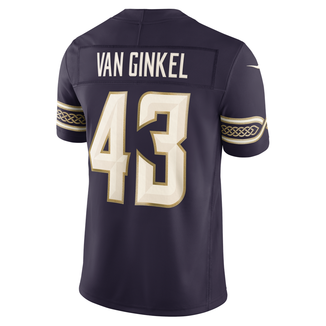Andrew Van Ginkel Minnesota Vikings Purple 2026 Rivalries Collection Stitched Limited Jersey