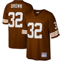Jim Brown Cleveland Browns Brown Big & Tall 1963 Retired Player Replica Jersey