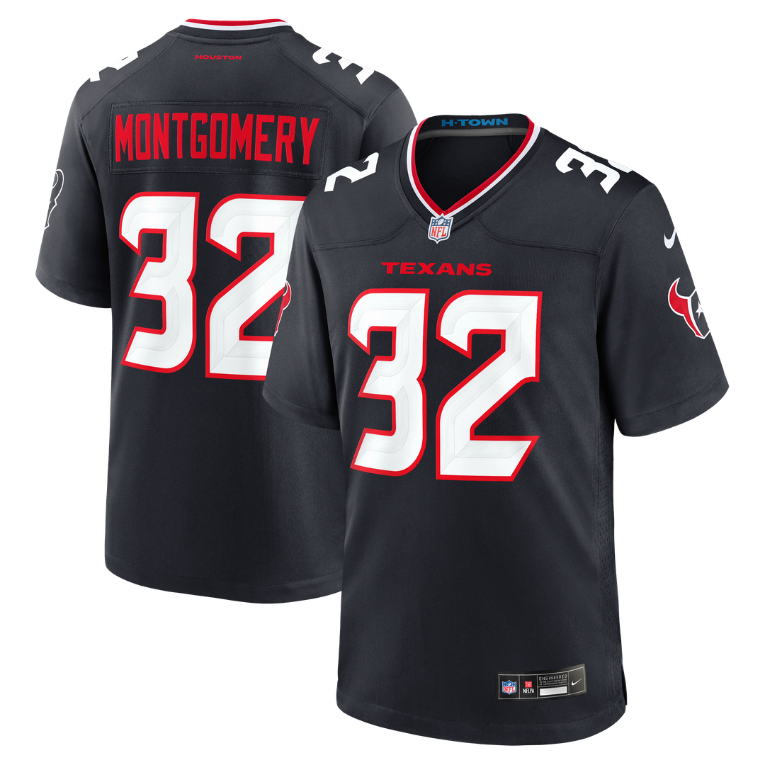 David Montgomery Houston Texans Navy Game Jersey