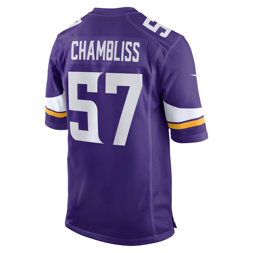 Chaz Chambliss Minnesota Vikings Purple Team Game Jersey