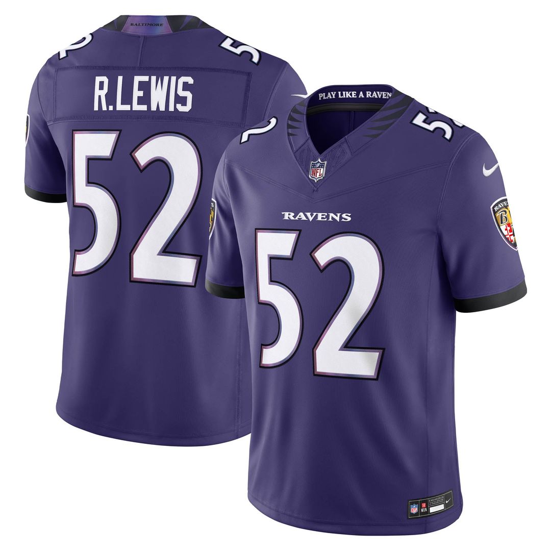 Ray Lewis Baltimore Ravens Purple Vapor F.U.S.E. Stitched Retired Limited Jersey