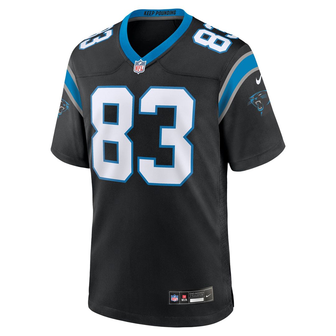 David Moore Carolina Panthers Black Game Jersey