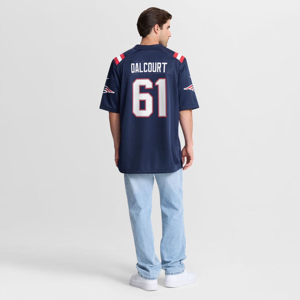 Darrian Dalcourt New England Patriots Navy Team Game Jersey