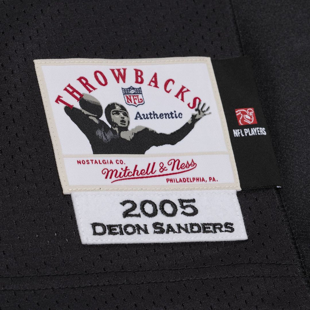Deion Sanders Baltimore Ravens Black 2005 Authentic Throwback Jersey
