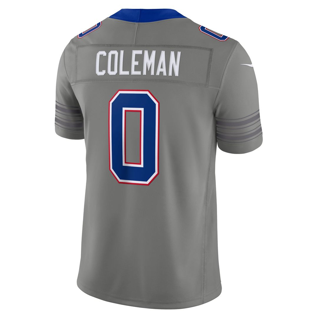 Keon Coleman Buffalo Bills Gray Nickel City Vapor F.U.S.E. Stitched Limited Jersey