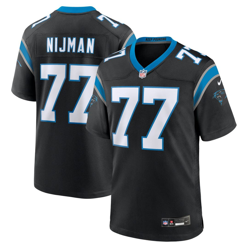 Yosh Nijman Carolina Panthers Black Game Jersey