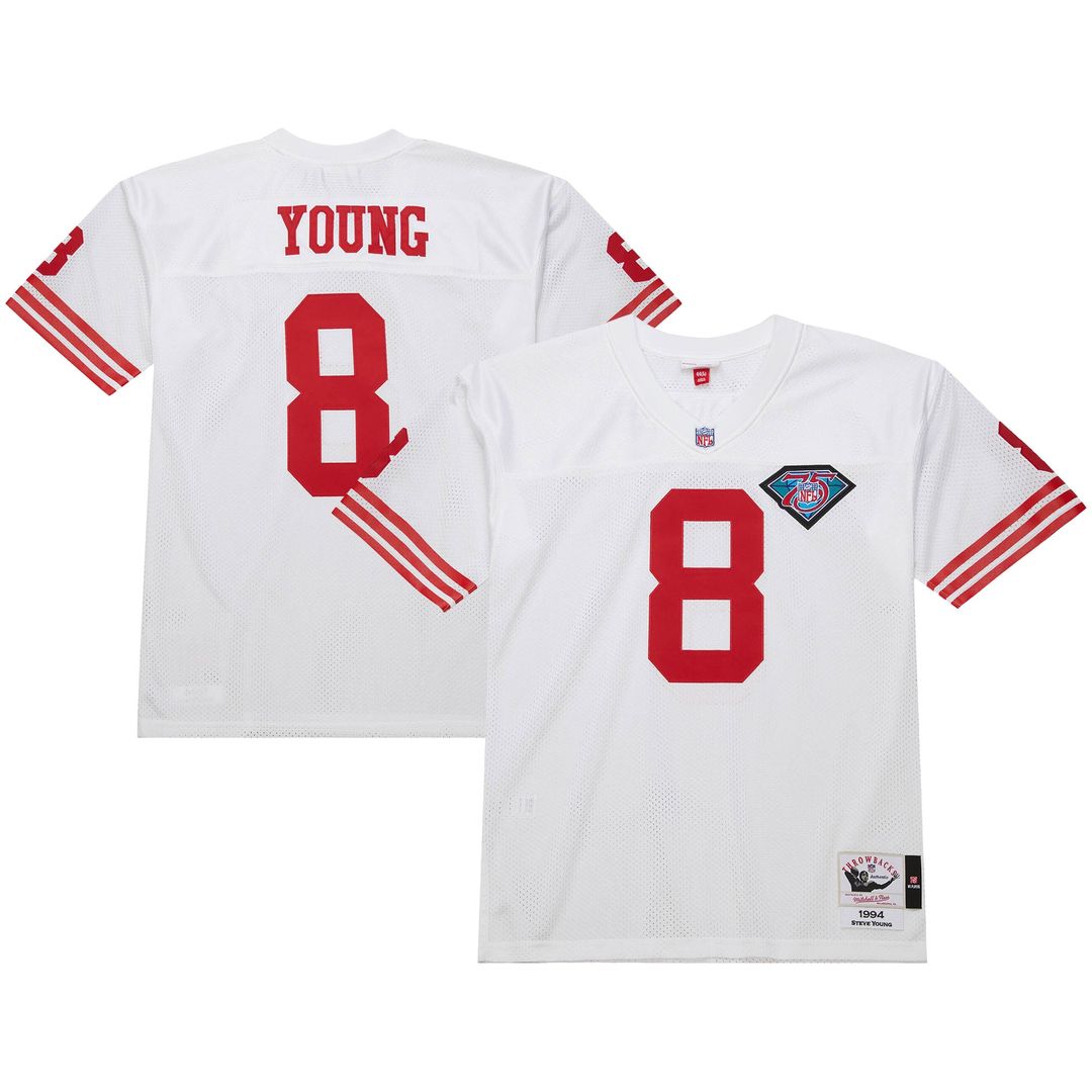 Steve Young San Francisco 49ers 1994 White Authentic Throwback Retired Player Jersey