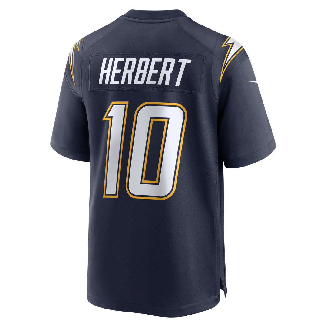 Justin Herbert Los Angeles Chargers Gold Alternate Charger Power Game Player Jersey