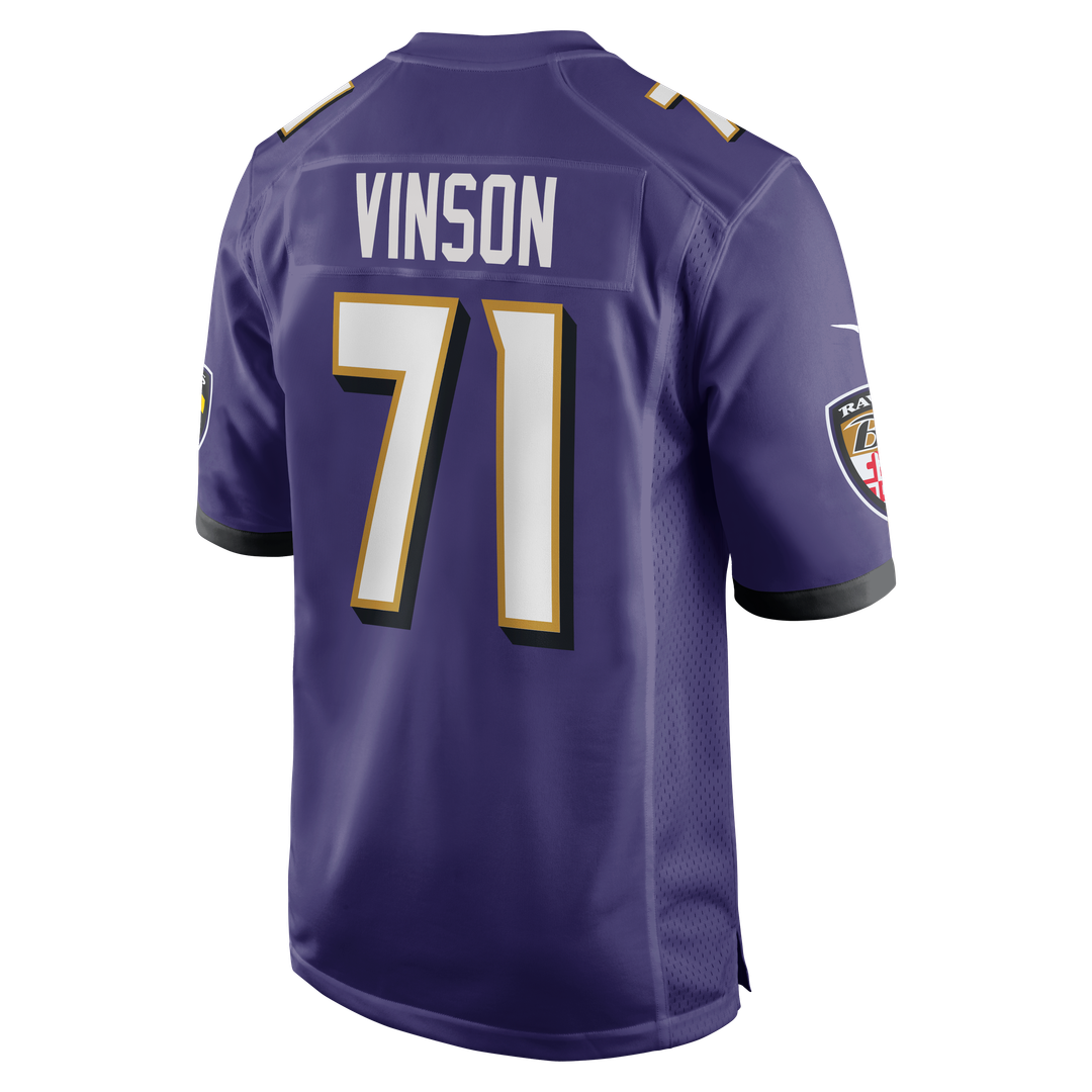 Carson Vinson Baltimore Ravens Purple Team Game Jersey