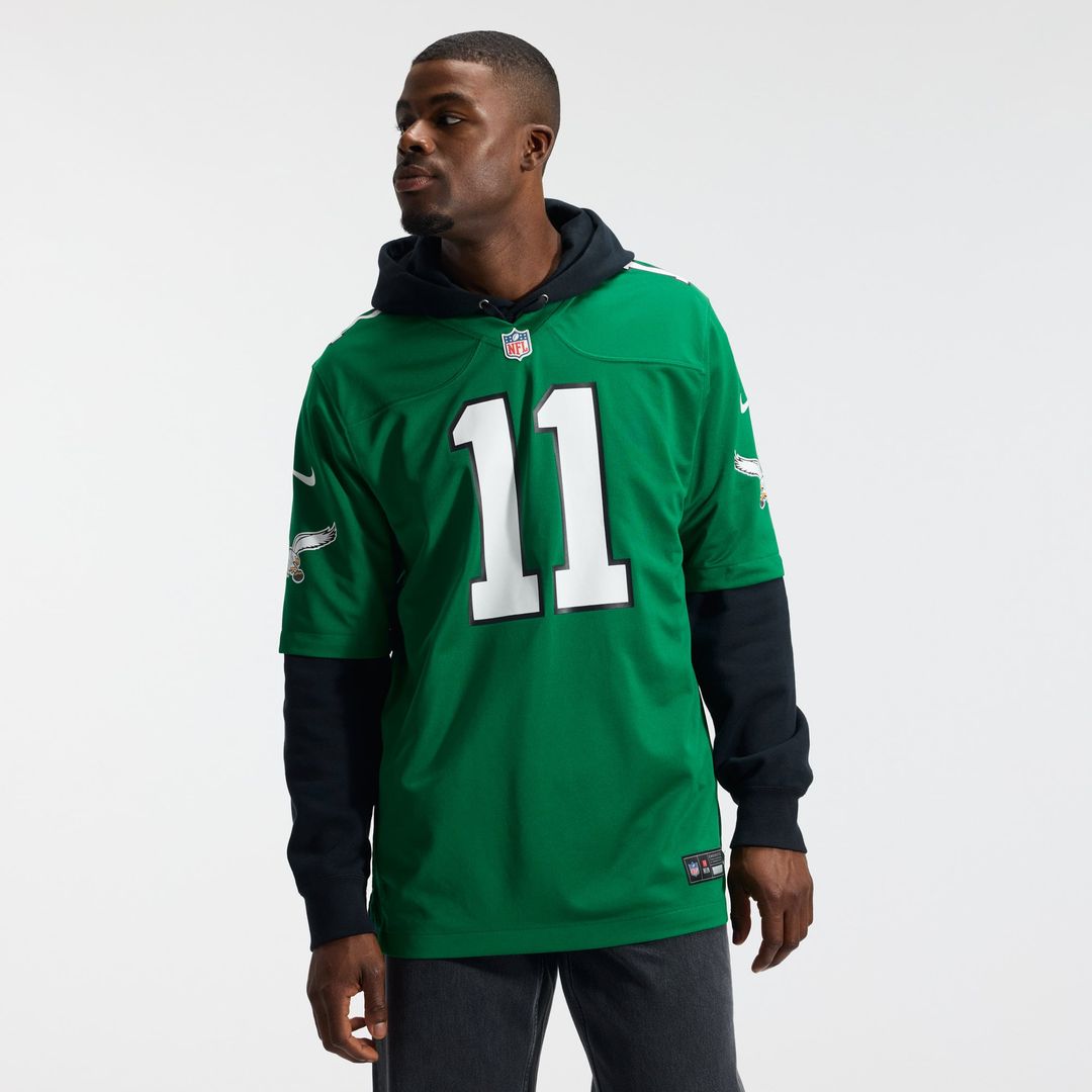 A.J. Brown Philadelphia Eagles Kelly Green Alternate Game Player Jersey