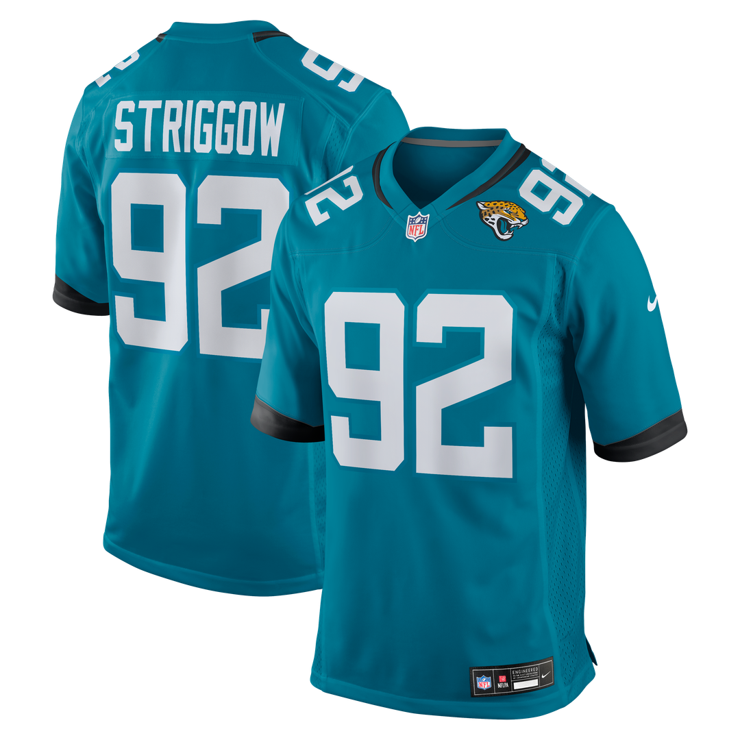 Danny Striggow Jacksonville Jaguars Teal Team Game Jersey