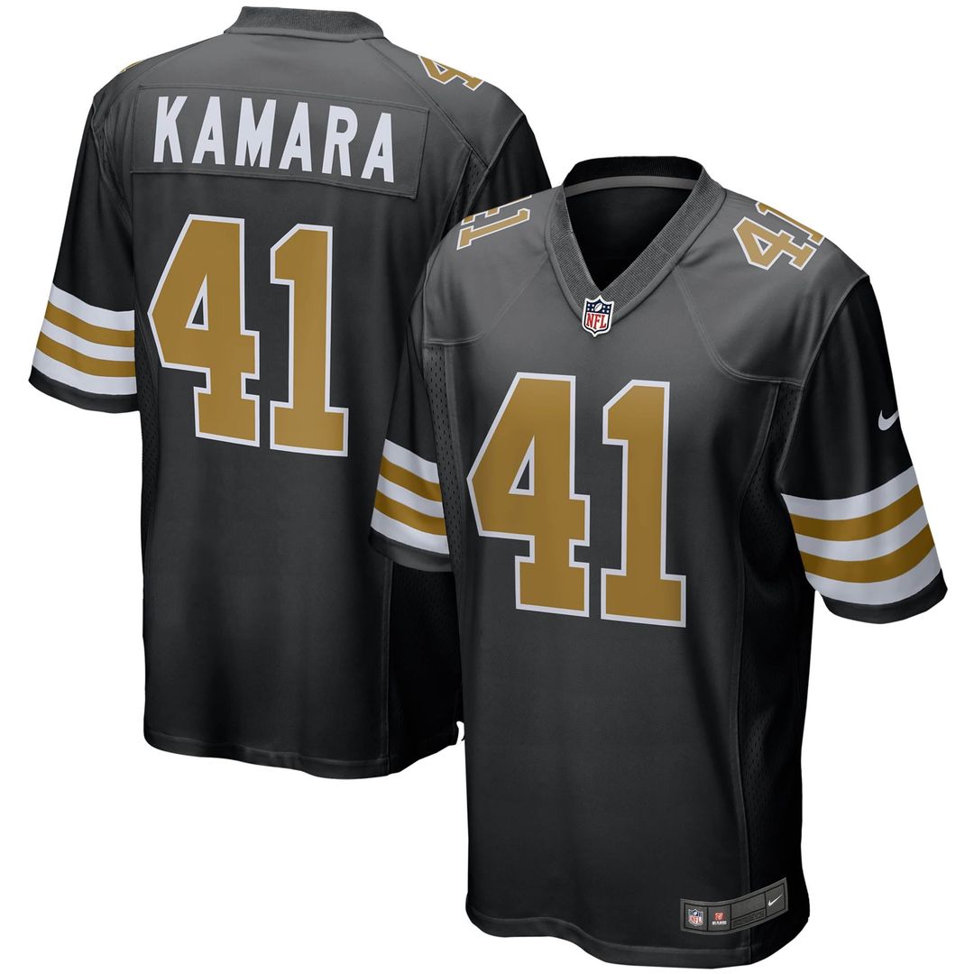Alvin Kamara New Orleans Saints Black Alternate Game Jersey
