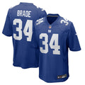 Beau Brade New York Giants Royal Team Game Jersey