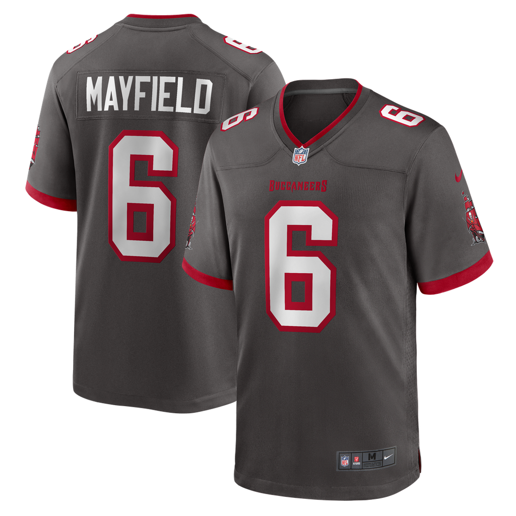 Baker Mayfield Tampa Bay Buccaneers Pewter Alternate Game Player Jersey