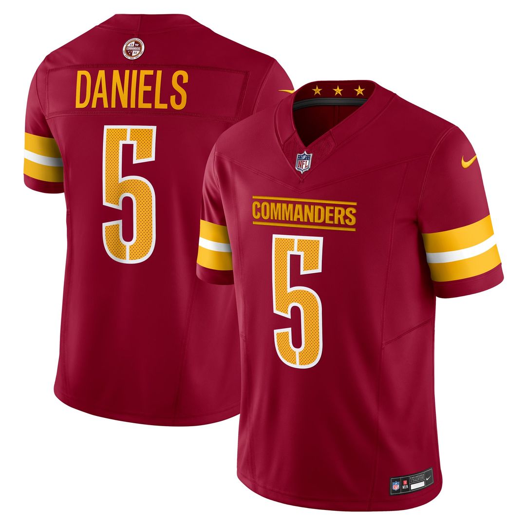 Washington Commanders Jayden Daniels White Vapor F.U.S.E. Limited Super Bowl Era Jersey