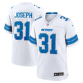 Kerby Joseph Detroit Lions White Game Jersey