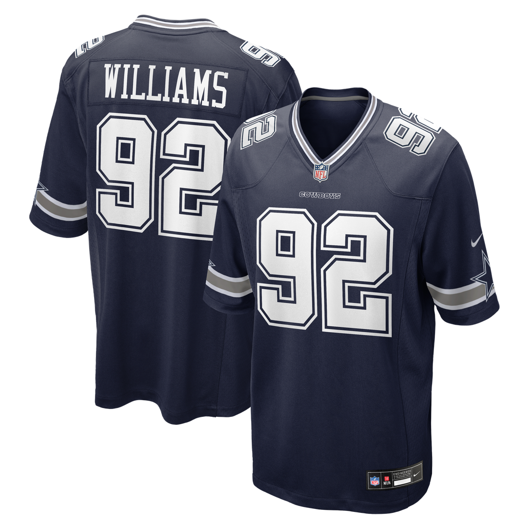 Quinnen Williams Dallas Cowboys Navy Team Game Jersey