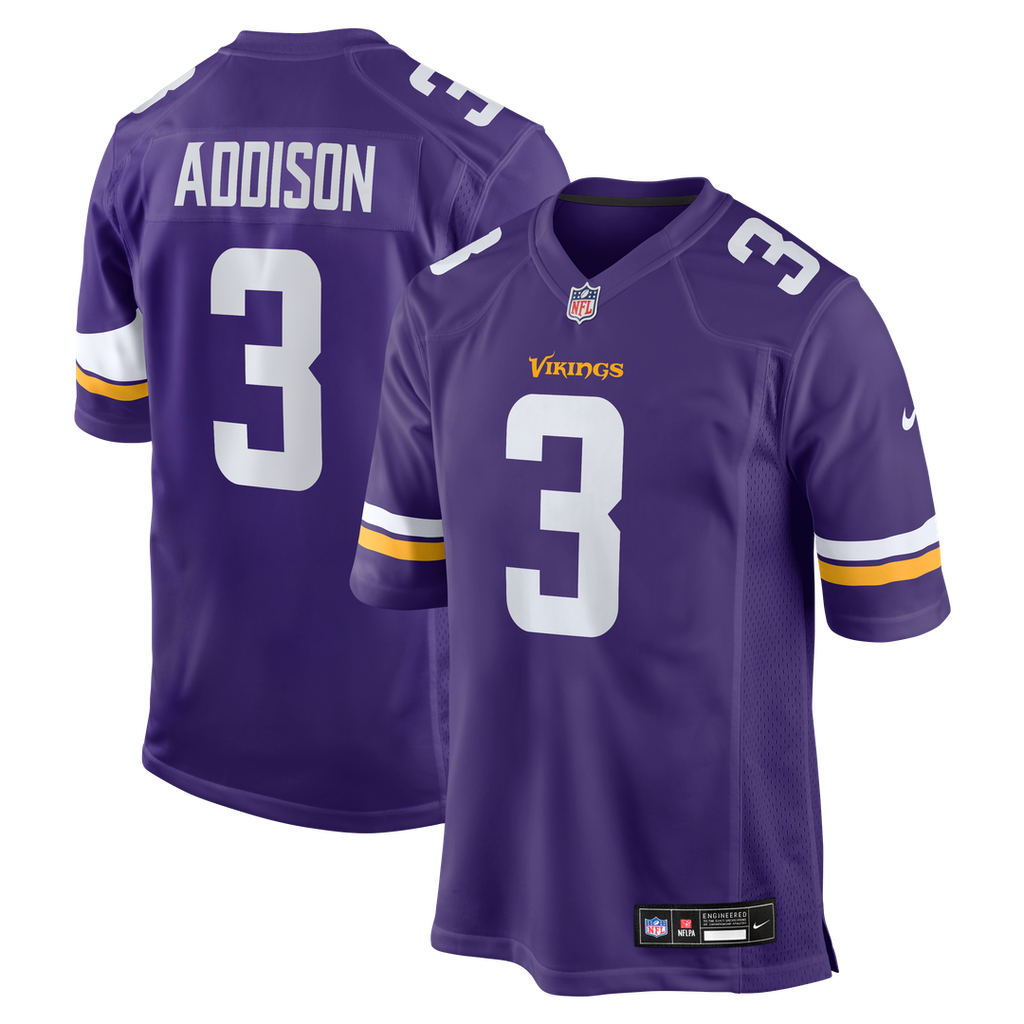 Jordan Addison Minnesota Vikings Purple Game Jersey
