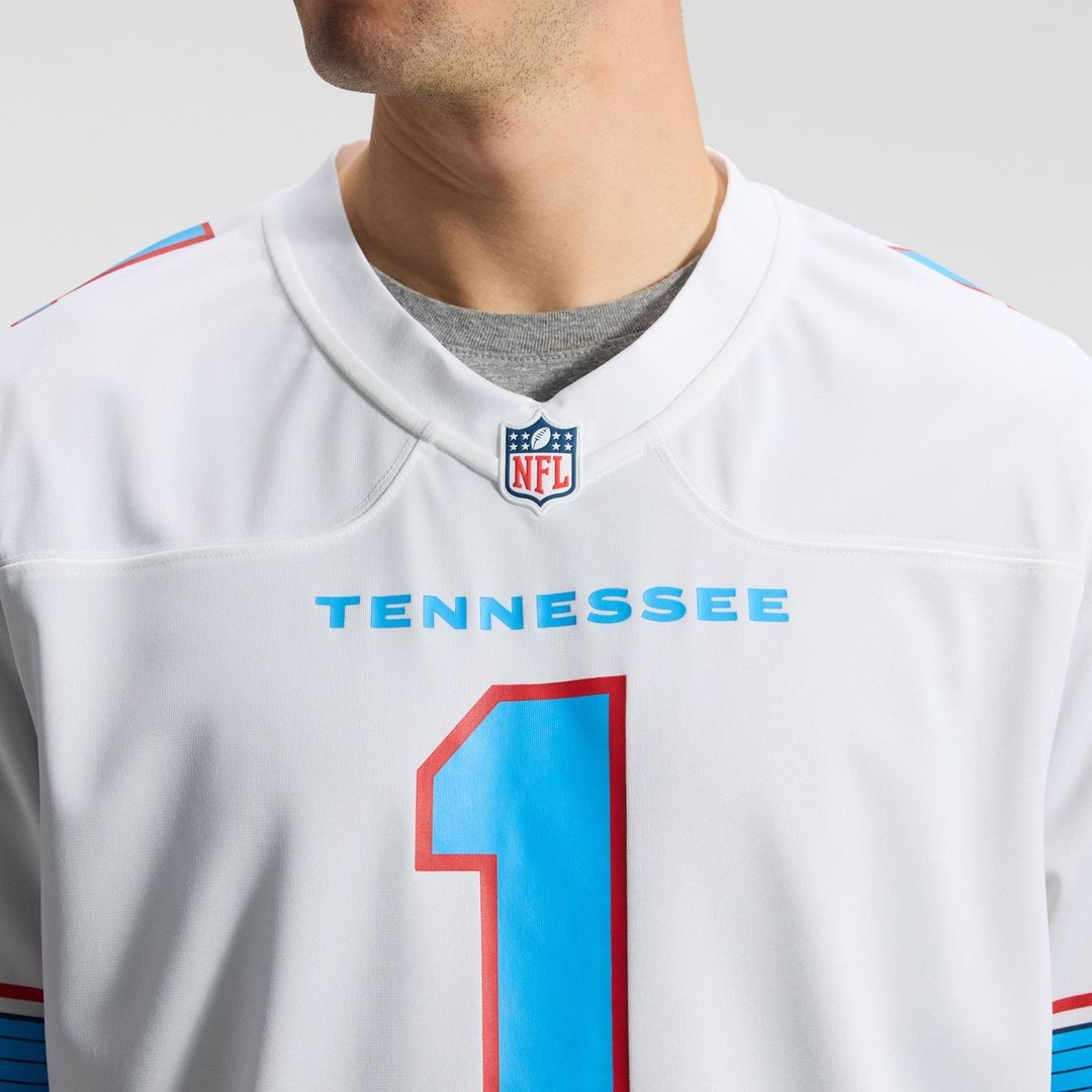 Cameron Ward Tennessee Titans Light Blue Game Jersey