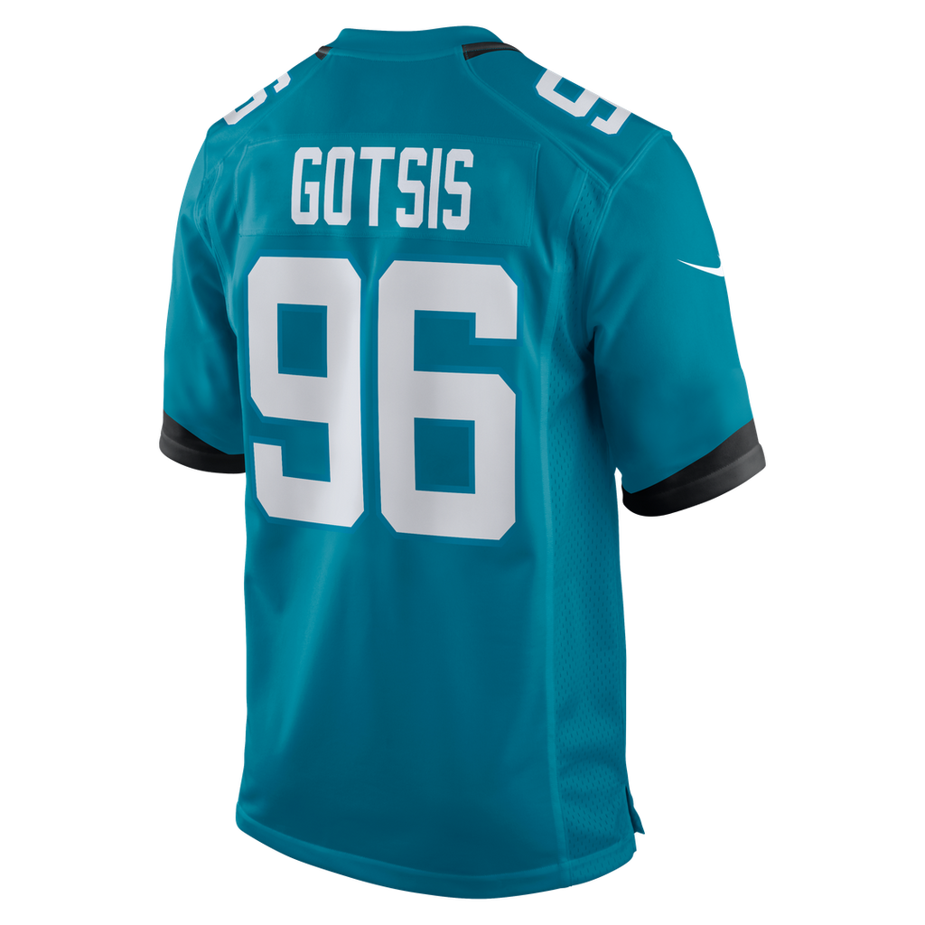 Adam Gotsis Jacksonville Jaguars Teal Game Jersey
