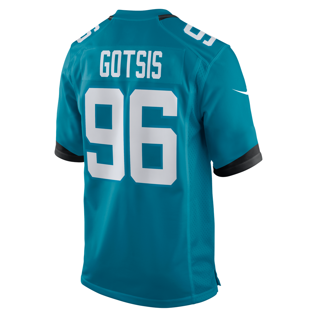 Adam Gotsis Jacksonville Jaguars Teal Game Jersey