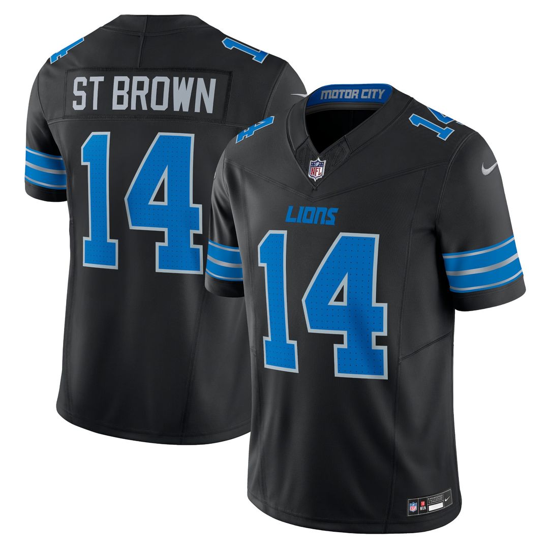 Amon-Ra St. Brown Detroit Lions Black 2nd Alternate Vapor F.U.S.E. Limited Jersey