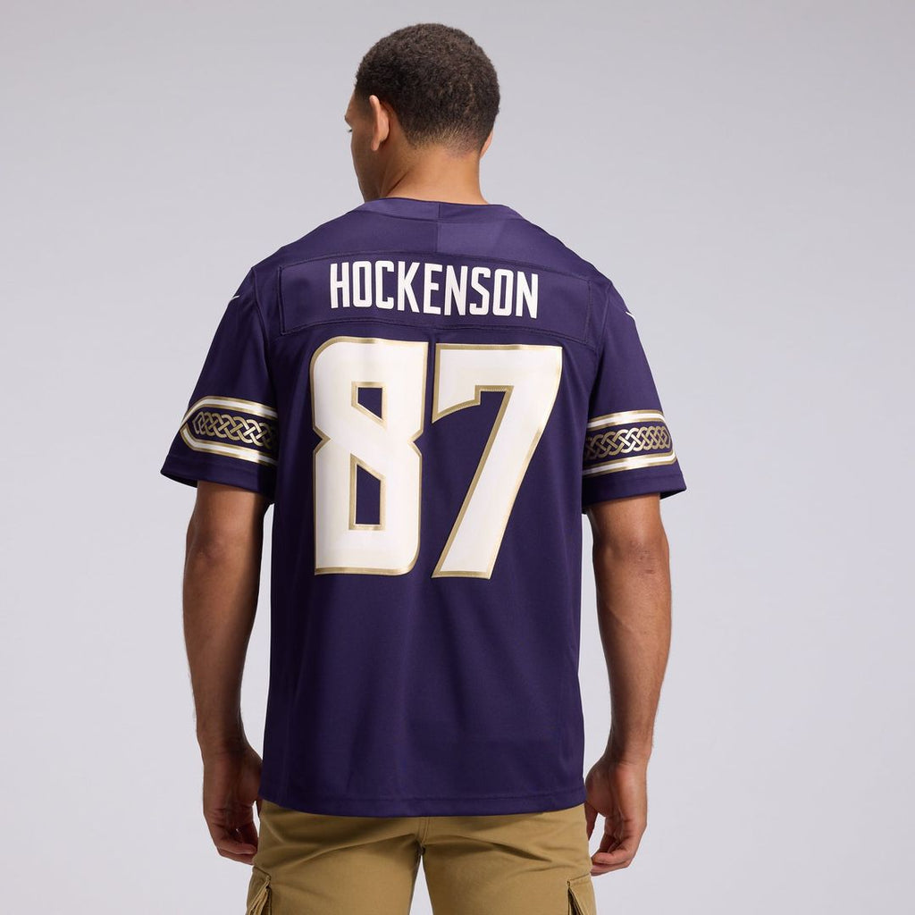 T.J. Hockenson Minnesota Vikings Purple 2026 Rivalries Collection Stitched Limited Jersey