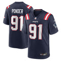 Elijah Ponder New England Patriots Navy Team Game Jersey
